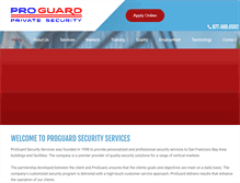Tablet Screenshot of proguardsecurityservices.com
